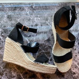 INC International Concepts Catania Espadrille Sandal Size 8M NIB Wedge Tan Suede
